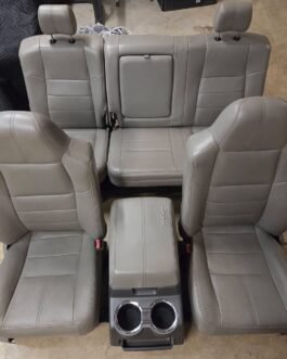 2008–2010 Ford F250 F350 Lariat Crew Cab Leather Seats w/ Jump Seat – Stone Gray OEM Interior Upgrade