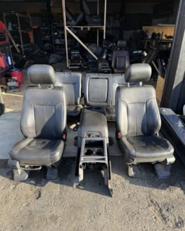 2011–2016 Ford F150 F250 F350 F450 Lariat Seats Set Black Leather Crew Cab